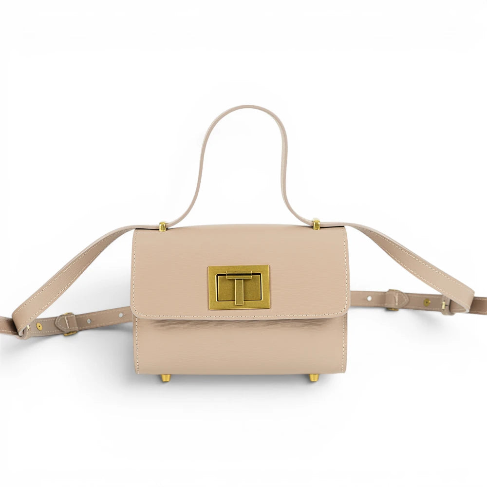 Geanta din piele naturala Nude Rose Sophie