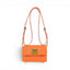 Geanta din piele naturala Croco Orange Sophie