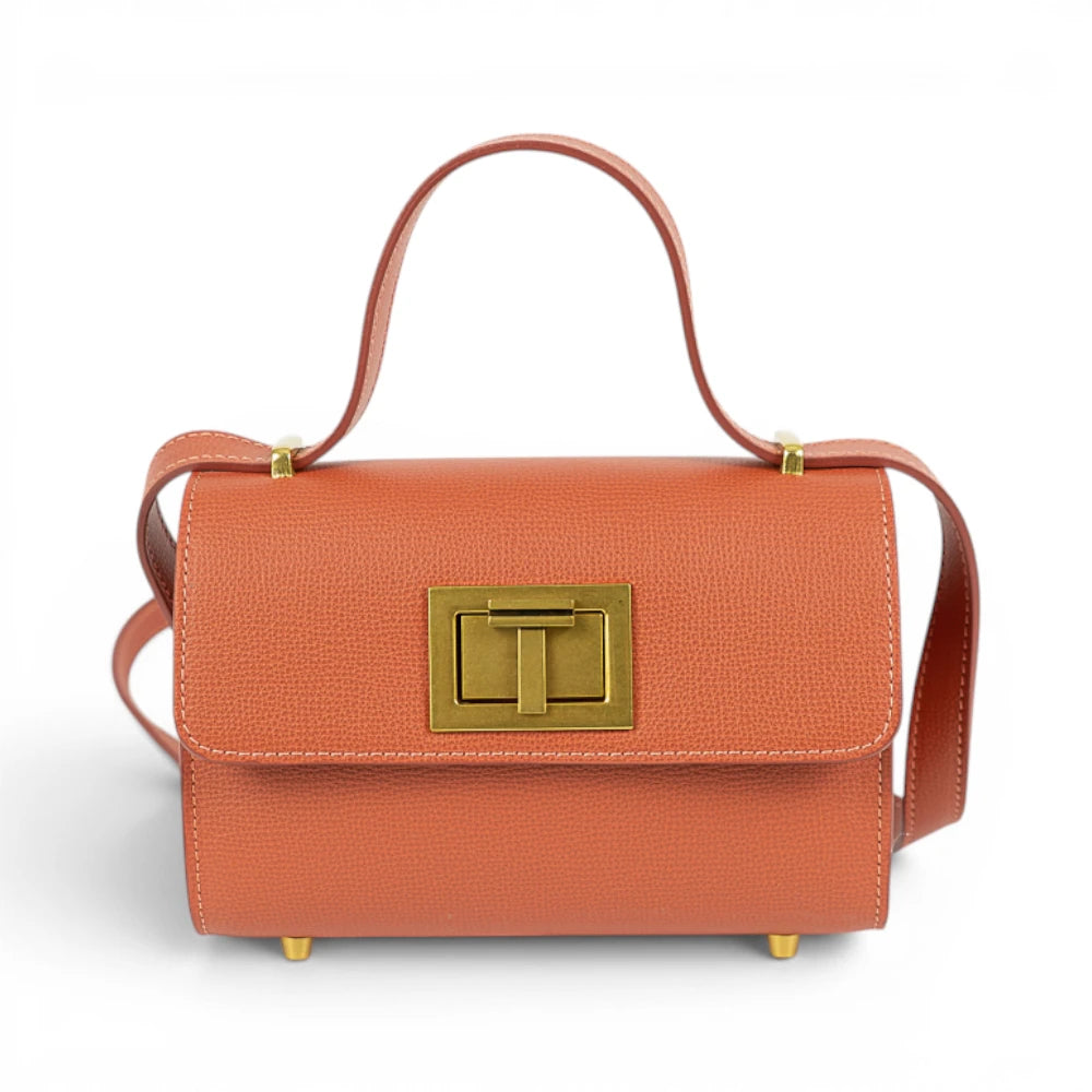 Geanta din piele naturala Terracotta Sophie