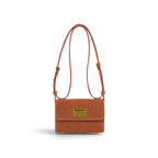 Geanta din piele naturala Terracotta Suede Sophie
