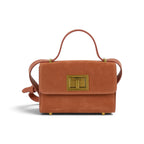 Geanta din piele naturala Terracotta Suede Sophie