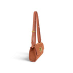 Geanta din piele naturala Terracotta Suede Sophie