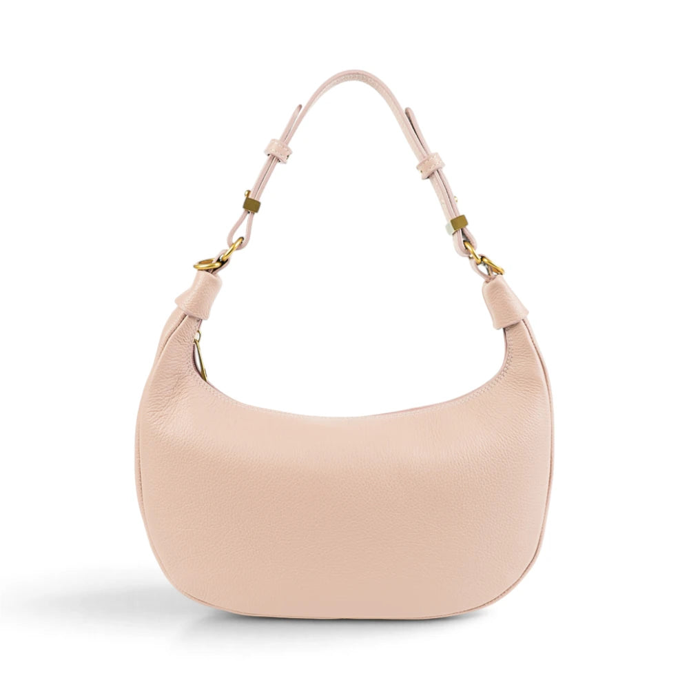 Geanta din piele naturala Nude rose Moon Medium