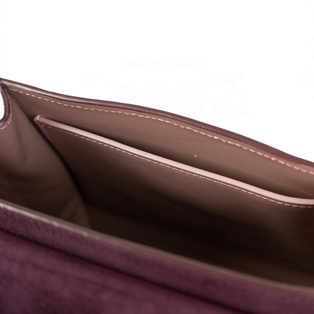 Geanta din piele naturala Suede Garnet Absolute Mini Grace -PRECOMANDA