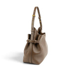 Geanta  din piele Bizonata Chocolate Medium Boucle