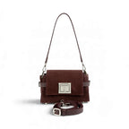 Geanta din piele naturala Brown burgundy Mini BELLA