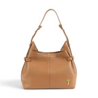 Geanta  din piele Bizonata Camel Medium Boucle