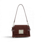 Geanta din piele naturala Brown burgundy Mini BELLA