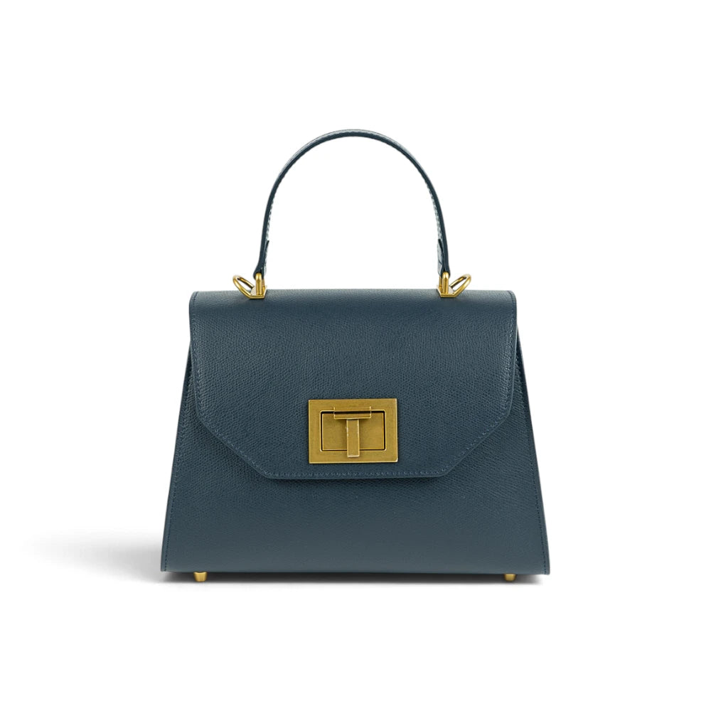 Geanta din piele naturala Navy Maxi Grace