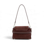 Geanta din piele naturala Brown burgundy Mini BELLA