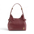 Geanta  din piele Bizonata  Bordeaux  Medium Boucle