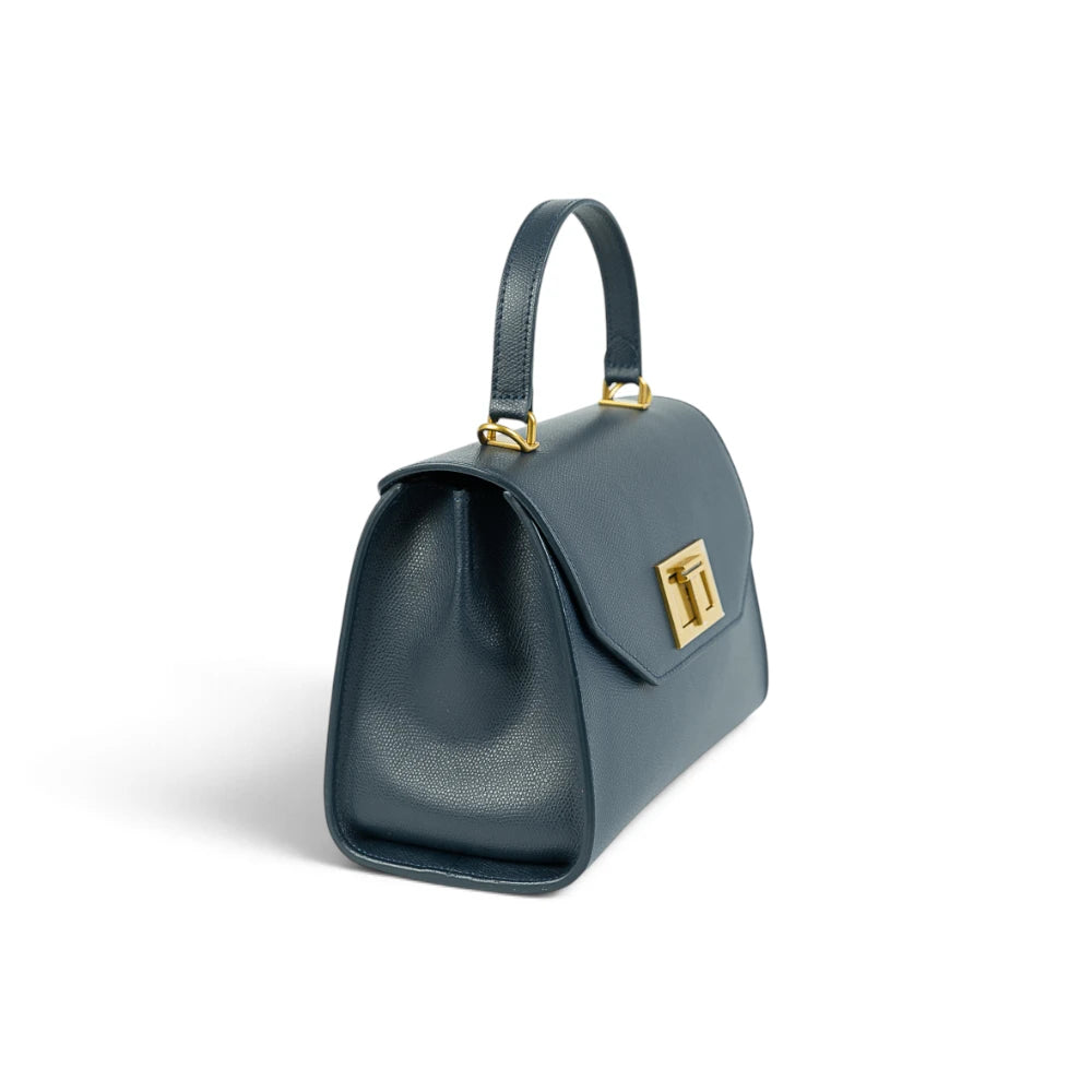 Geanta din piele naturala Navy Mini Grace