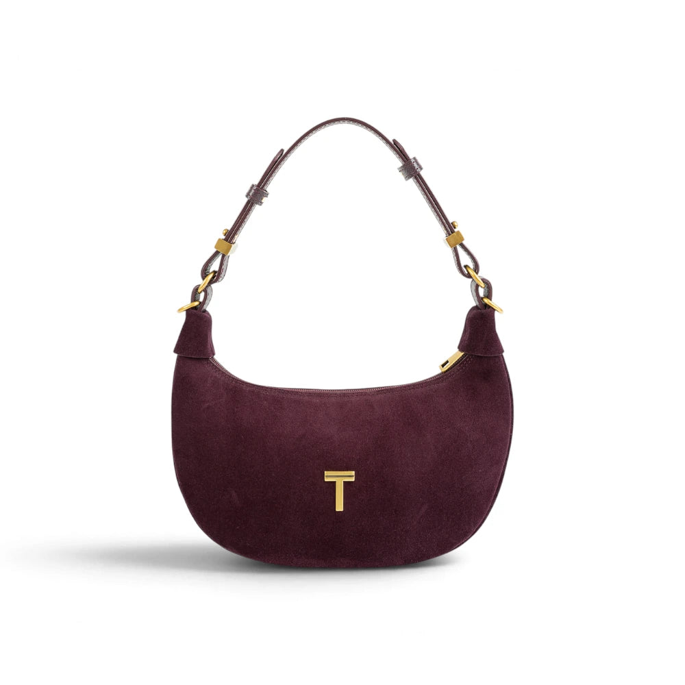 Geanta din piele naturala Suede Garnet Absolute Moon Medium -PRECOMANDA Imagine secundară a produsului