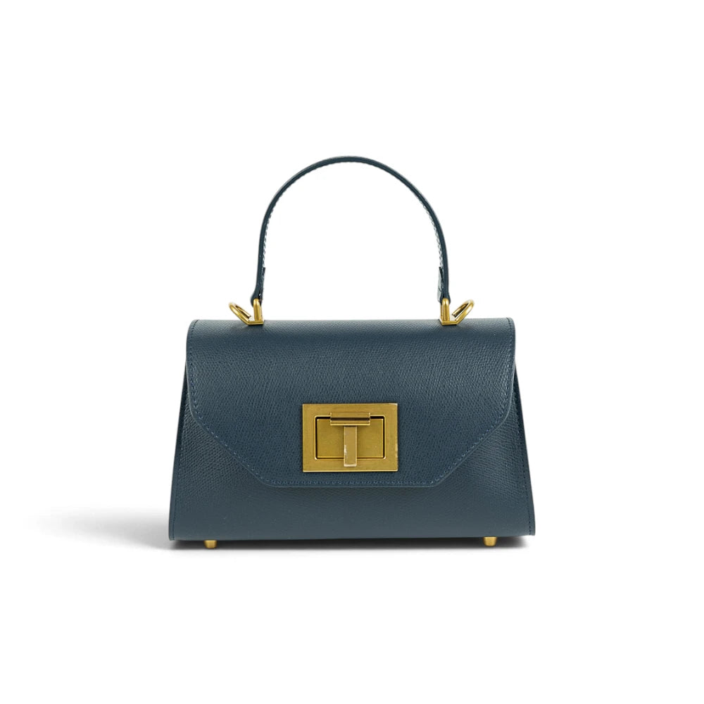 Geanta din piele naturala Navy Mini Grace