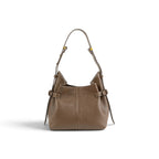 Geanta  din piele bizonata Chocolate Micro Boucle