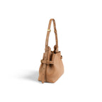 Geanta  din piele bizonata Dark chocolate Micro Boucle