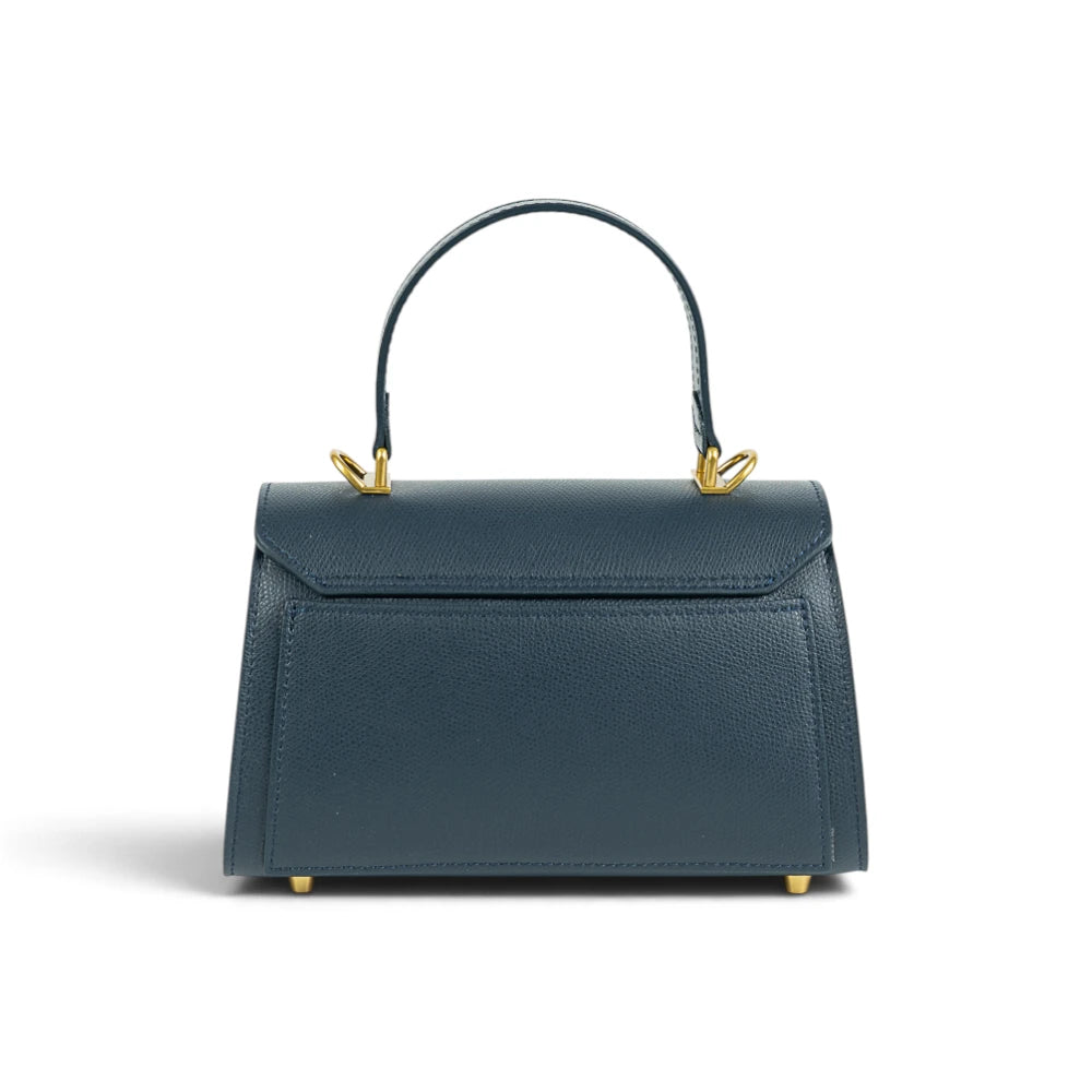 Geanta din piele naturala Navy Mini Grace