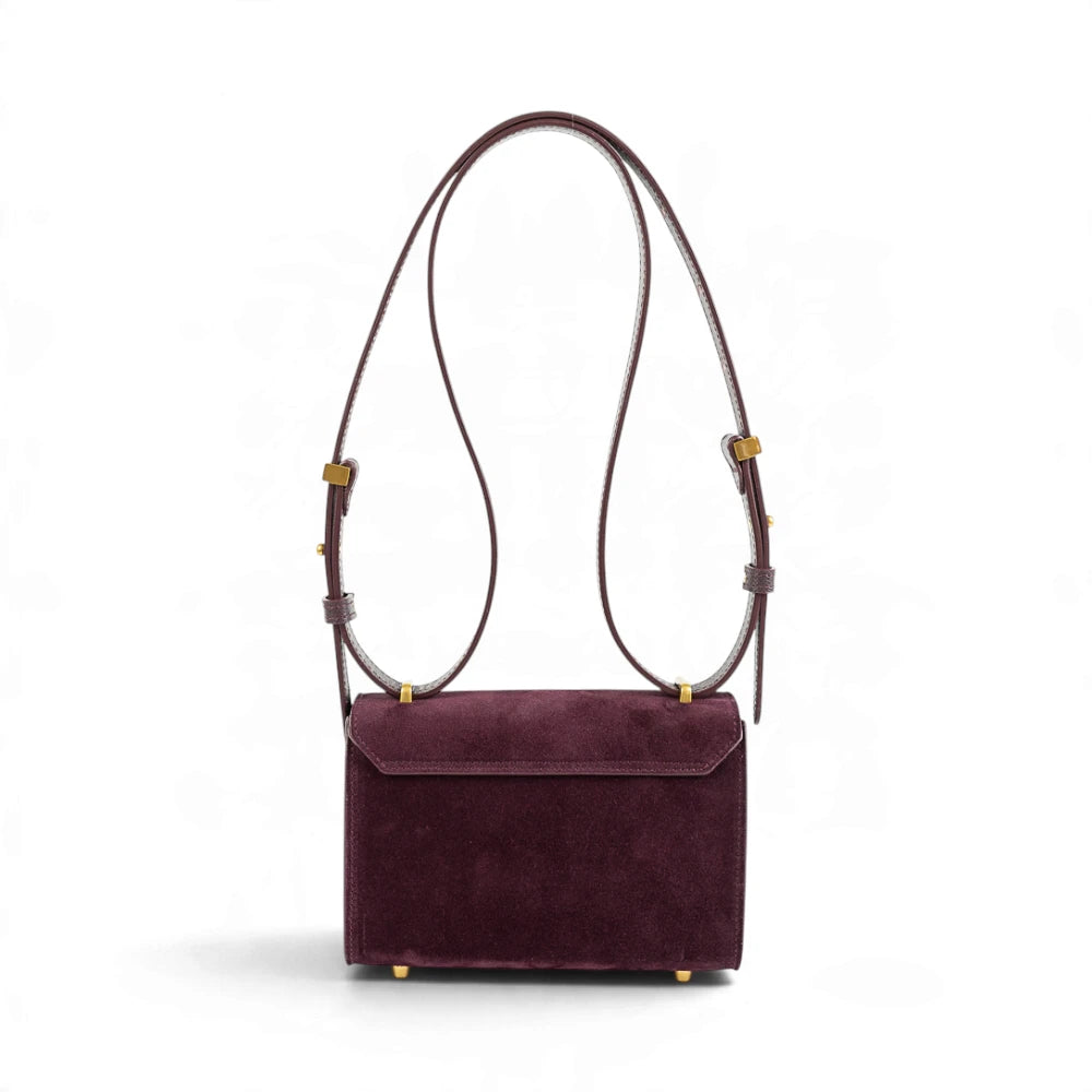 Geanta din piele naturala  Suede  Garnet Absolute Sophie -PRECOMANDA
