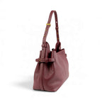 Geanta  din piele Bizonata  Bordeaux  Medium Boucle