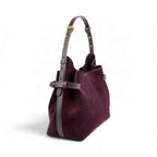 Geanta  din piele naturala Suede Garnet Absolute Medium Boucle -PRECOMANDA