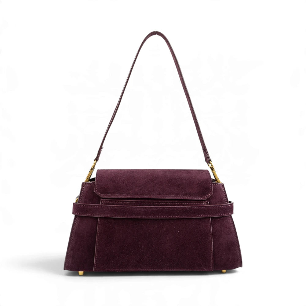 Geanta din piele naturala SUEDE Garnet Absolute Bella Maxi -PRECOMANDA