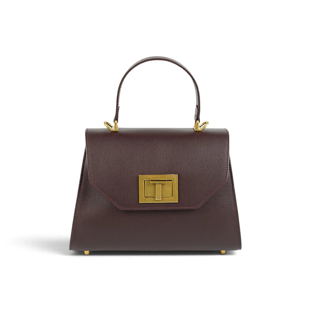 Geanta din piele naturala Bordeaux Maxi Grace