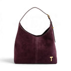 Geanta din piele naturala Suede Garnet Absolute Thianna - PRECOMANDA