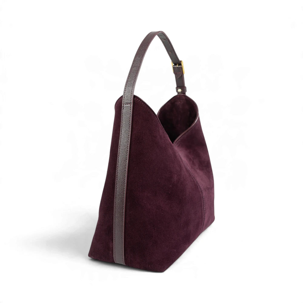 Geanta din piele naturala Suede Garnet Absolute Thianna - PRECOMANDA Imagine secundară a produsului
