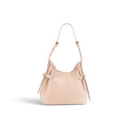 Geanta  din piele bizonata Nude rose Micro Boucle