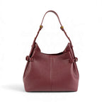 Geanta  din piele Bizonata  Bordeaux  Medium Boucle