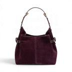 Geanta  din piele naturala Suede Garnet Absolute Medium Boucle -PRECOMANDA