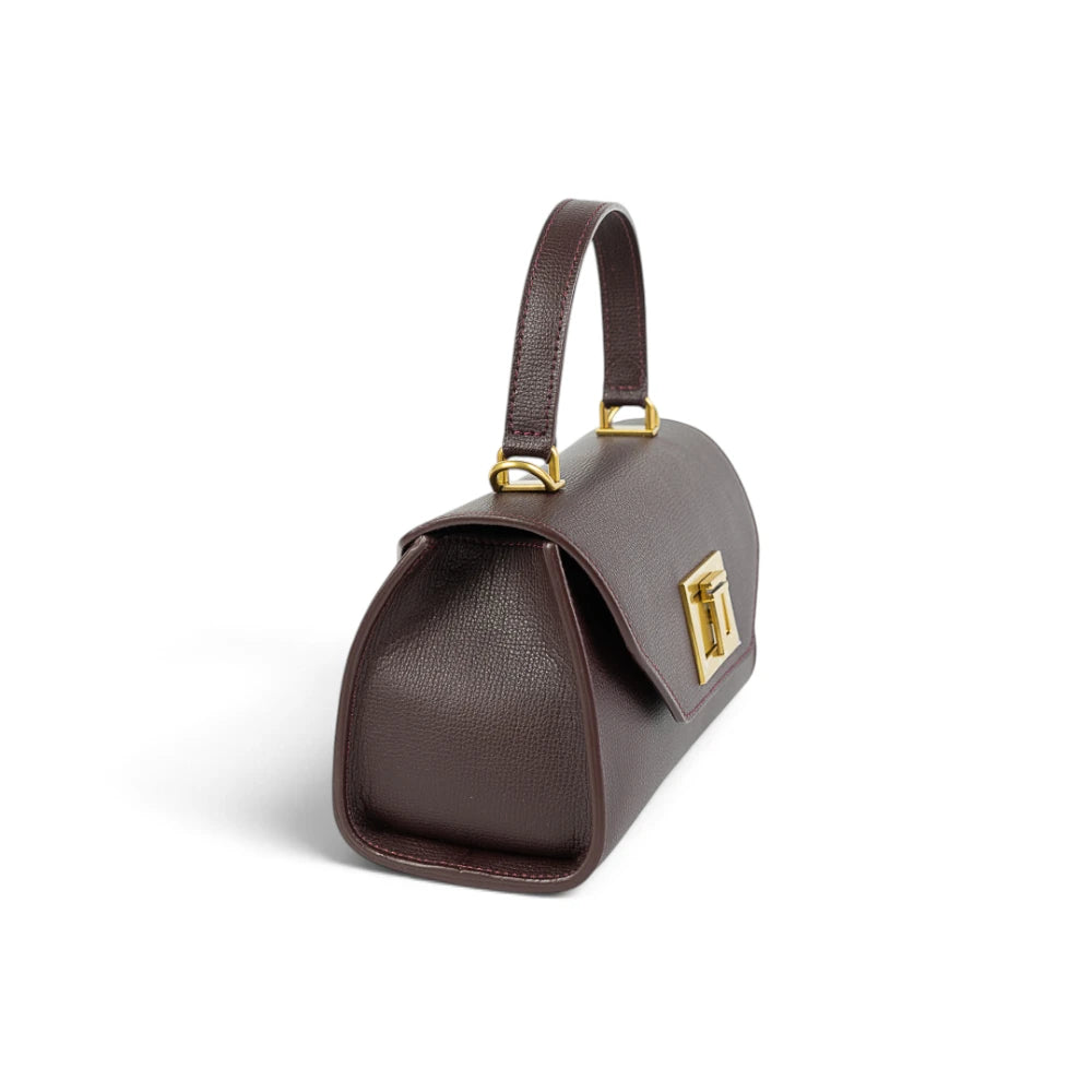 Geanta din piele naturala Bordeaux Mini Grace
