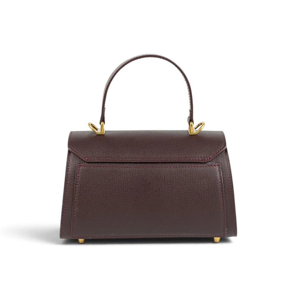 Geanta din piele naturala Bordeaux Mini Grace