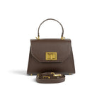 Geanta din piele naturala Chocolate (velvet) Maxi Grace