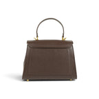Geanta din piele naturala Chocolate (velvet) Maxi Grace