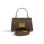 Geanta din piele naturala Chocolate (velvet) Mini Grace
