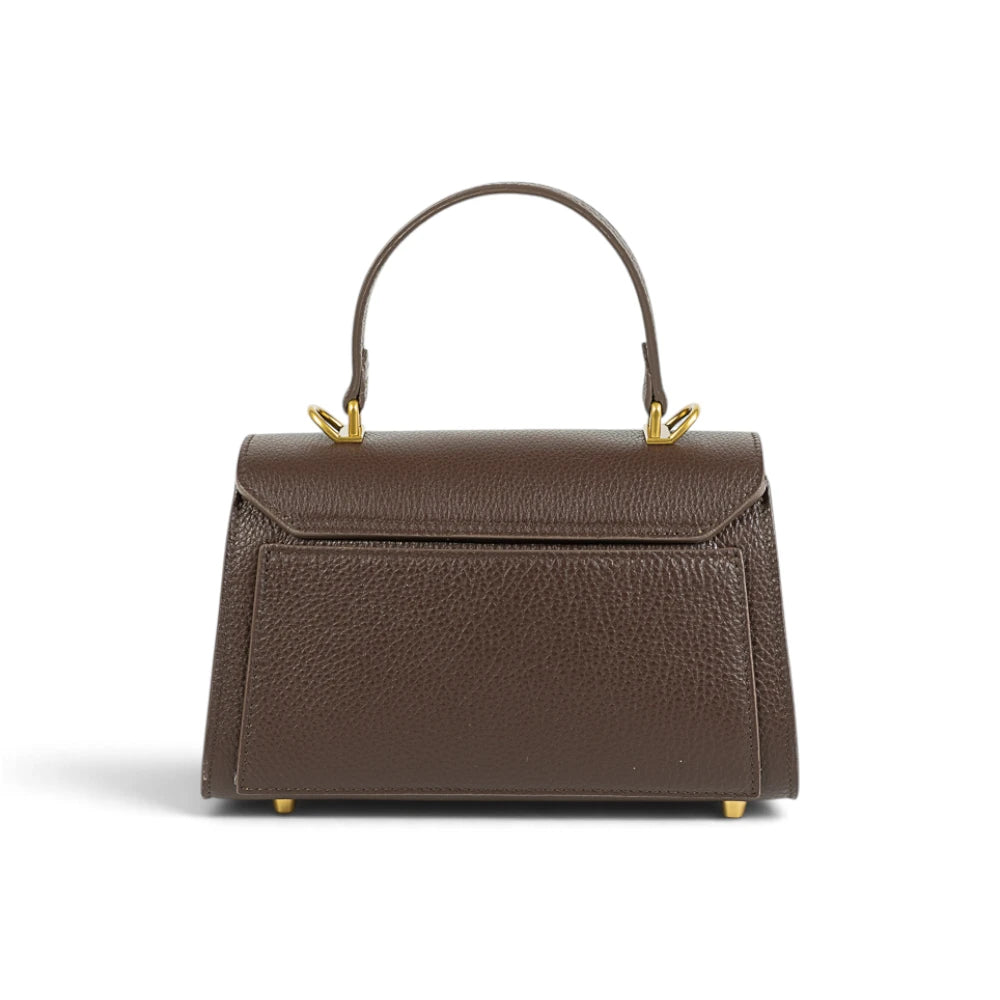 Geanta din piele naturala Chocolate (velvet) Mini Grace