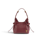 Geanta  din piele bizonata Bordeaux Micro Boucle