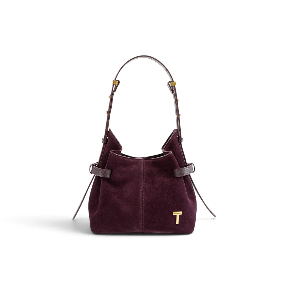 Geanta  din piele naturala Suede Garnet Absolute Micro Boucle -PRECOMANDA Imagine principală a produsului