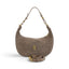 Geanta din piele naturala Suede Cappuccino rose Moon Medium