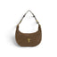 Geanta  din piele naturala Suede Chocolate Mini Moon