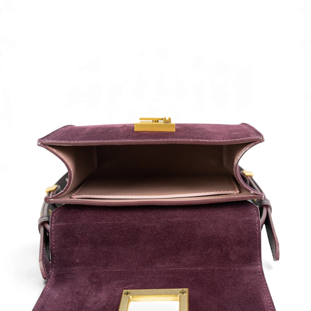 Geanta din piele naturala Suede Garnet Absolute Mini Grace -PRECOMANDA