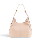 Geanta  din piele Bizonata Nude rose Medium Boucle