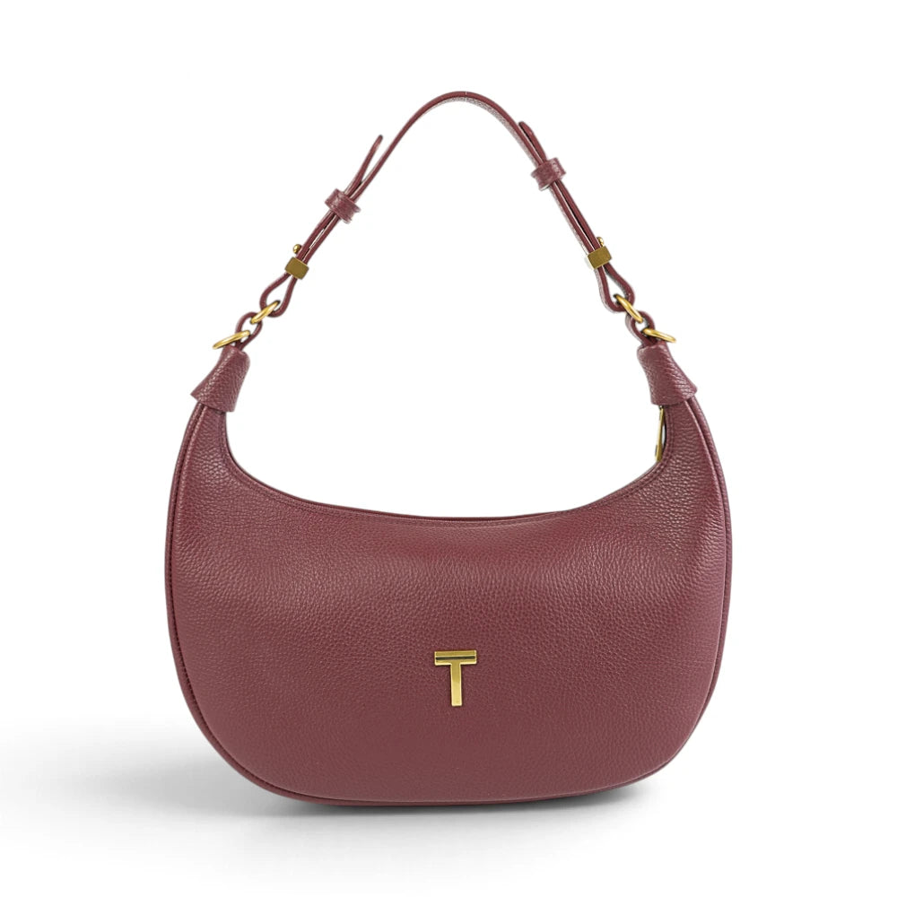 Geanta din piele naturala Bordeaux Moon Medium