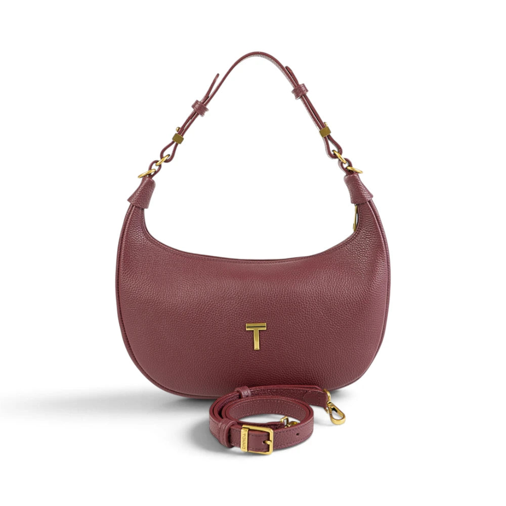Geanta din piele naturala Bordeaux Moon Medium
