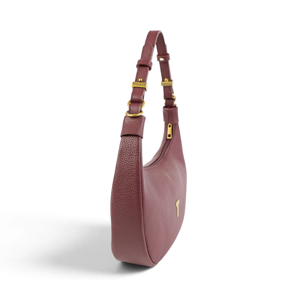 Geanta din piele naturala Bordeaux Moon Medium