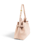 Geanta  din piele Bizonata Nude rose Medium Boucle