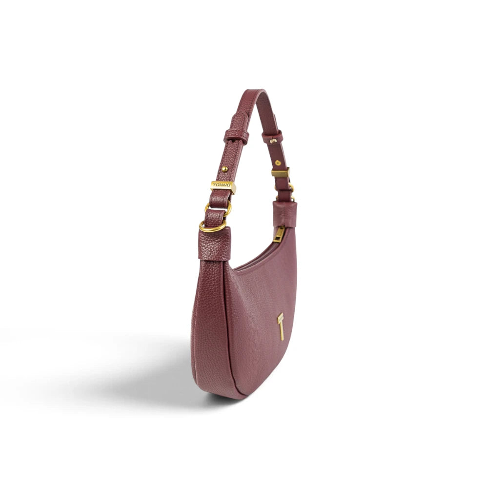 Geanta  din piele naturala Bordeaux Mini Moon