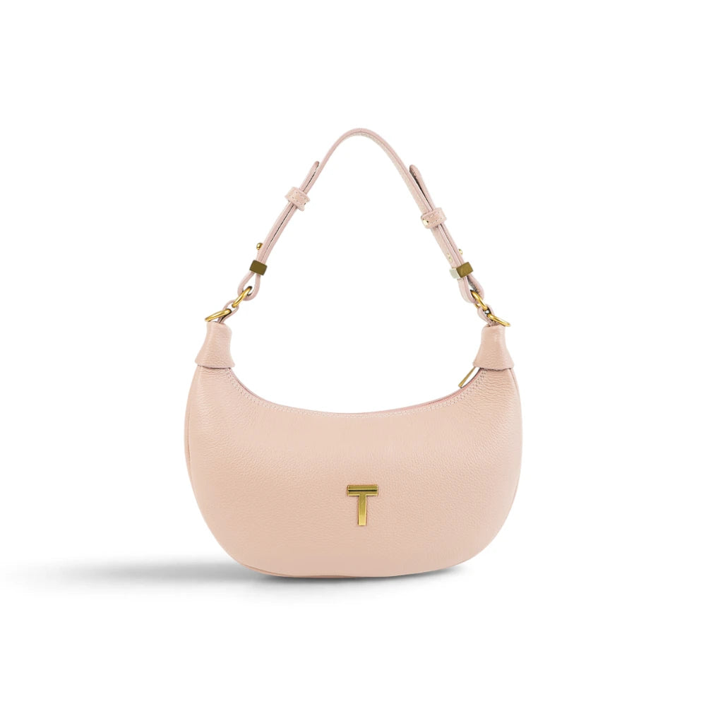 Geanta  din piele naturala Nude rose Mini Moon