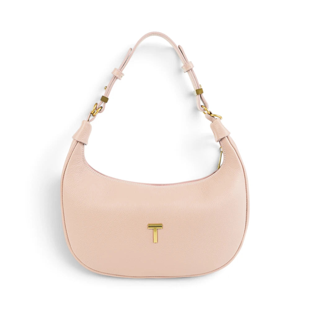 Geanta din piele naturala Nude rose Moon Medium
